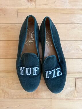 Stubbs & Wootton Men’s Yuppie Green Velvet Slippers